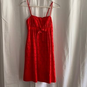 Spaghetti strap dress with eyelet style detail